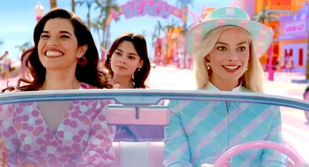 Barbie and Gloria in Barbie's car