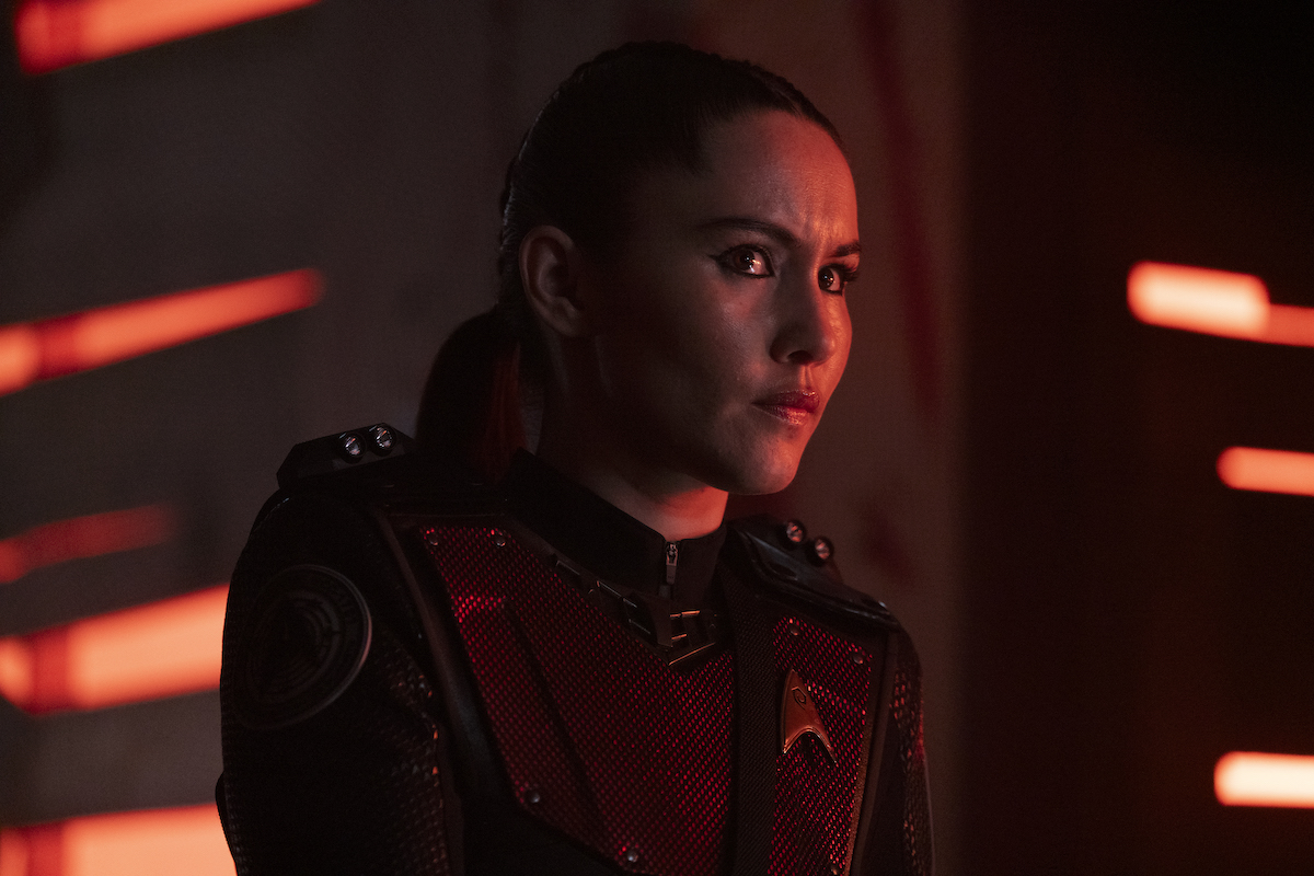 Christina Chong as La'an in Star Trek: Strange New Worlds streaming on Paramount+, 2023