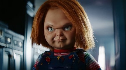 Chucky the doll looking menacing in 