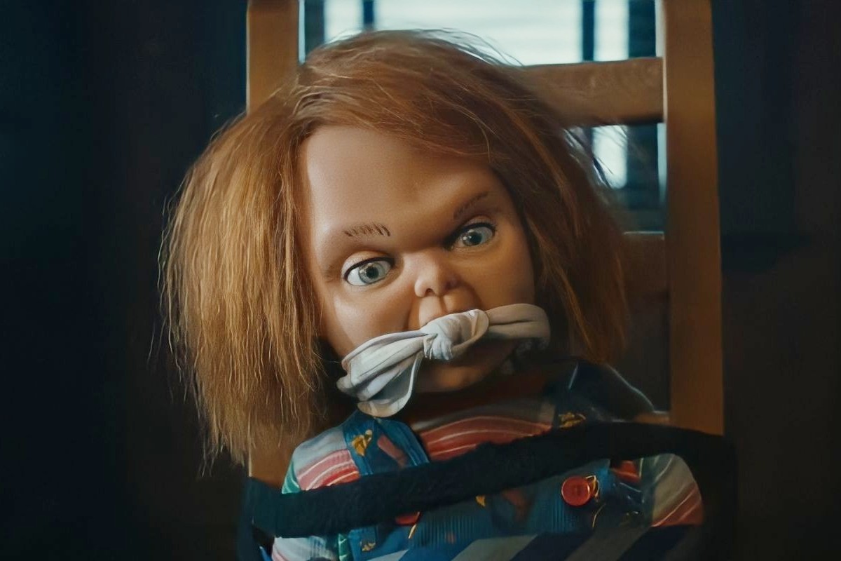 One of the Chucky dolls tied up and gagged in "Chucky" season 2