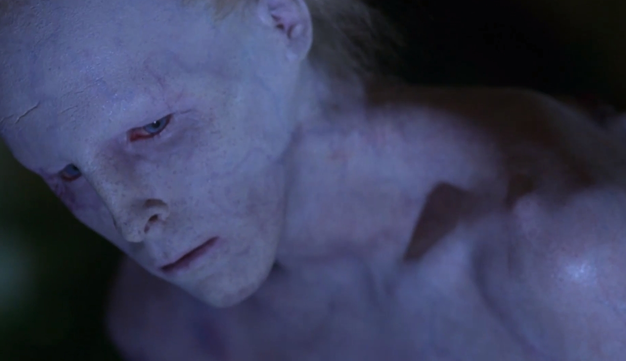 A pale, emaciated humanoid being in John Carpenter's "Cigarette Burns" episode of 'Masters of Horror.'