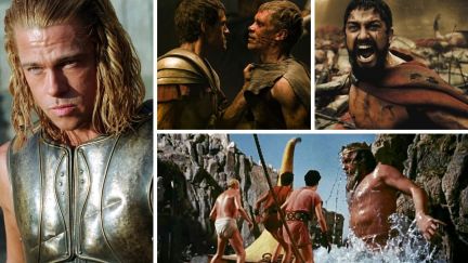 A Collage of stills from Greek mythology films.