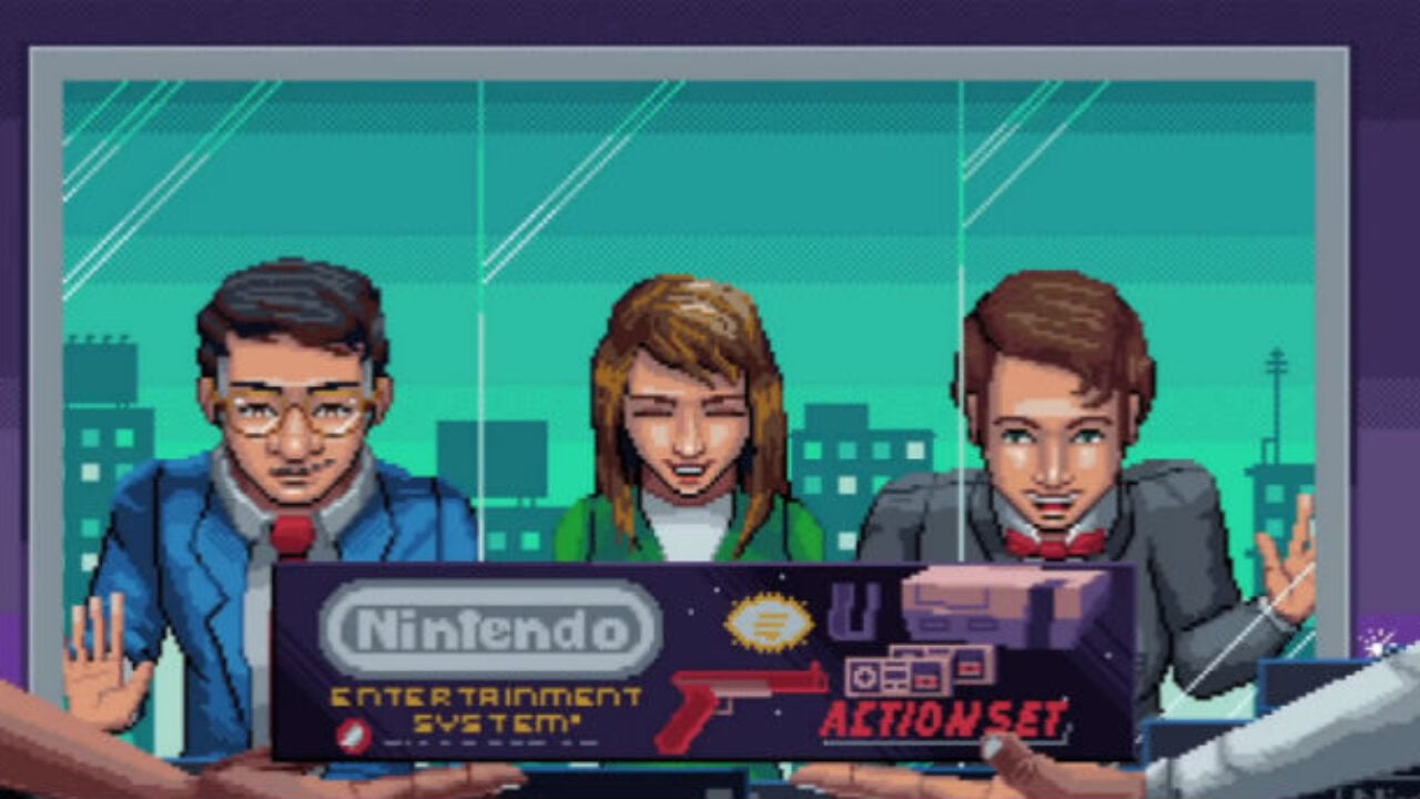 A 16-bit rendering of three people from the documentary 'Console Wars'