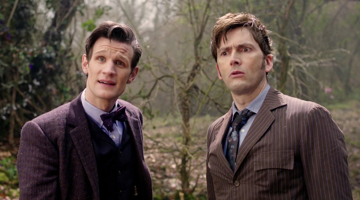 Matt Smith as the Eleventh Doctor and David Tennant as the Tenth Doctor in Doctor Who (BBC)