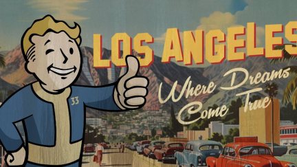 PipBoy gives a thumbs up to Fallout fans in Fallout TV show promo ad.