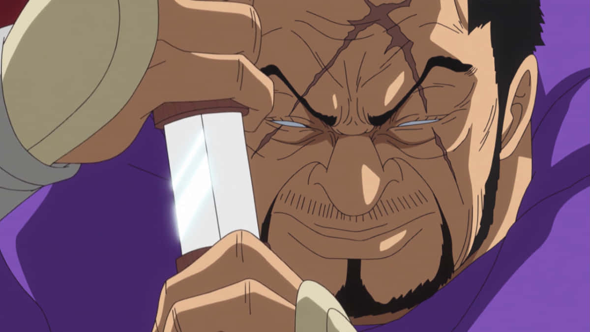 Fujitora drawing his katana in 'One Piece'.