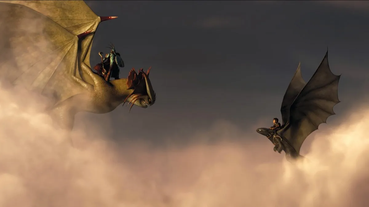 Hiccup and his mother in 'How To Train Your Dragon 2'