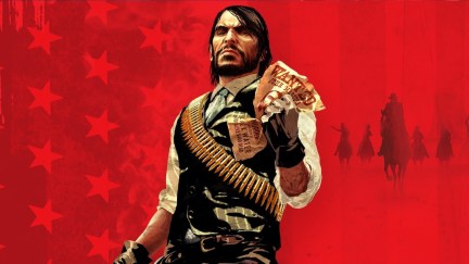 The classic John Marston art for Red Dead Redemption.