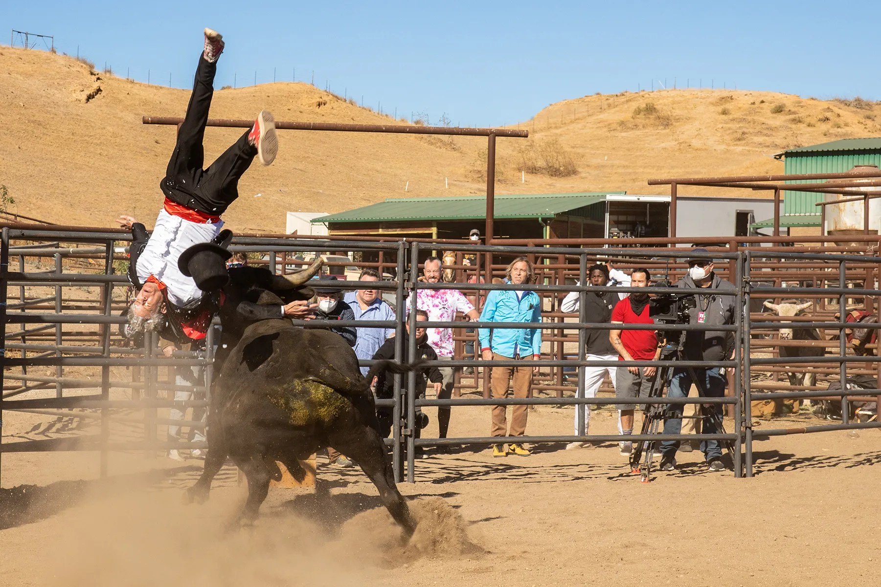 Johnny Knoxville gets pummeled by a bull in 'Jackass Forever'