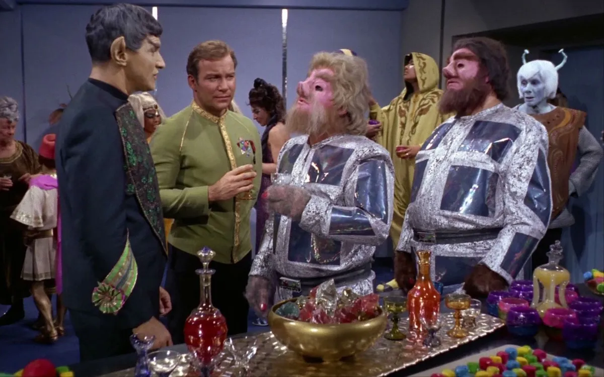 The first time Vulcans, Andorians, and Tellarites are onscreen together in 'Star Trek: The Original Series' 