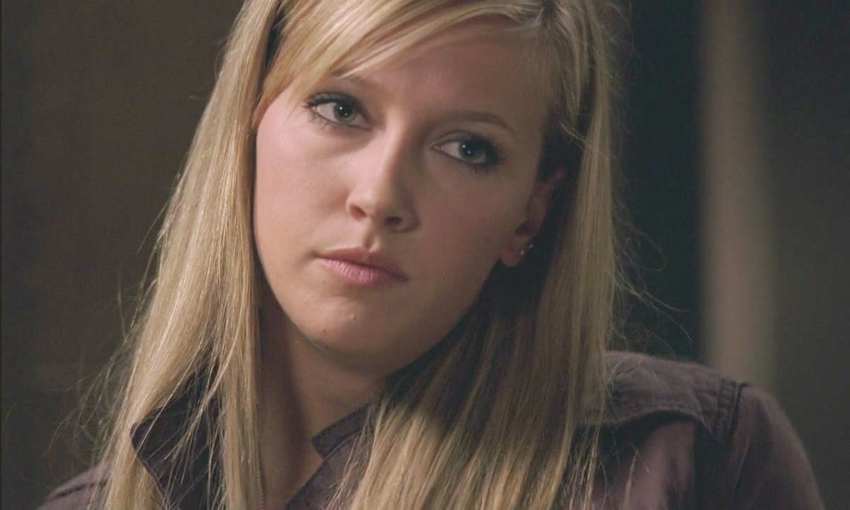 A blonde haired demon named Ruby (Katie Cassidy) looking unimpressed in "Supernatural" 