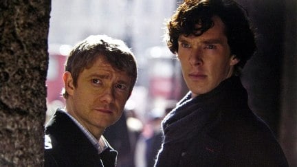 John Watson (Martin Freeman) and Sherlock Holmes (Benedict Cumberbatch) in BBC's 'Sherlock.'