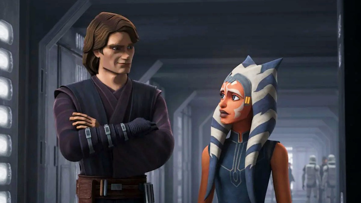 Matt Lanter as Anakin and Ashley Eckstein as Ahsoka in 'Star Wars: The Clone Wars'