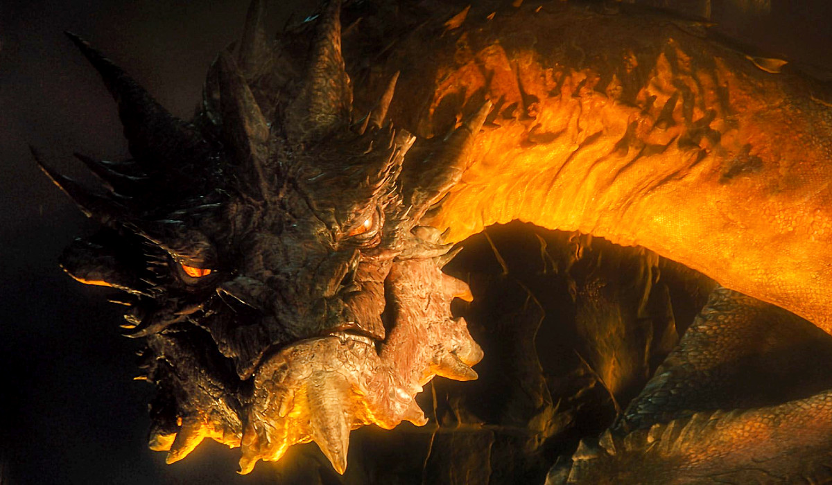 The dragon Smaug in The Hobbit: the Desolation of Smaug