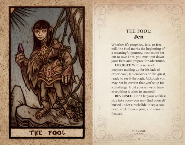 The Fool card in The Dark Crystal Tarot Deck (Insight Editions)