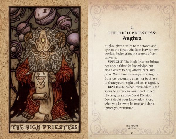 The High Priestess card in The Dark Crystal Tarot Deck (Insight Editions)