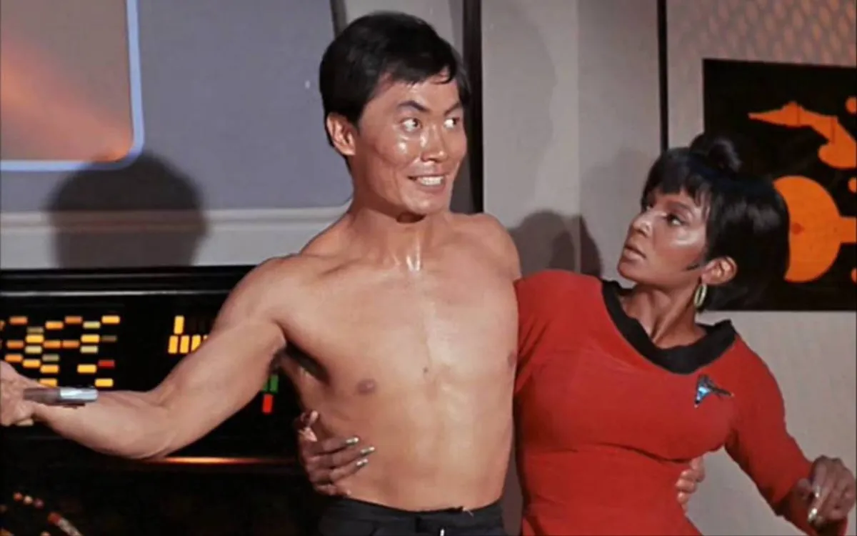 George Takei and Nichelle Nichols in "The Naked Time" in 'Star Trek: The Original Series' 