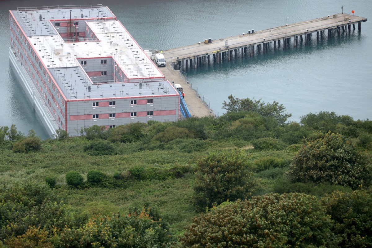 Bibby Stockholm asylum seeker barge UK.