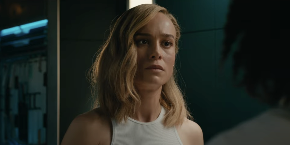 Carol looks pained while talking to Monica in The Marvels.