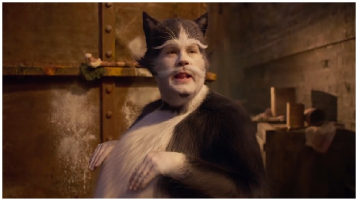 James Corden as Bustopher Jones in 'Cats'.