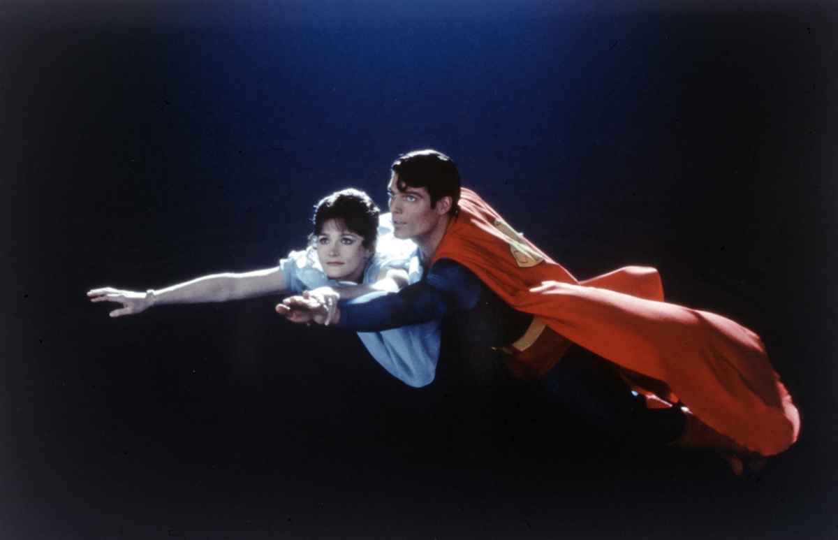 SUPERMAN, Margot Kidder, Christopher Reeve, 1978. (c) Warner Bros./ Courtesy: Everett Collection.