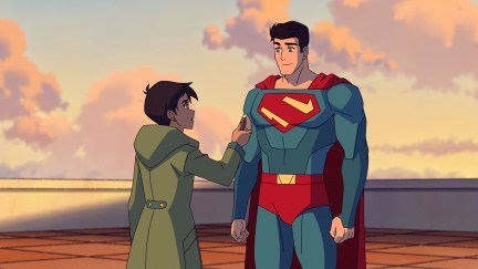 Lois Lane and Superman talking in My Adventures with Superman