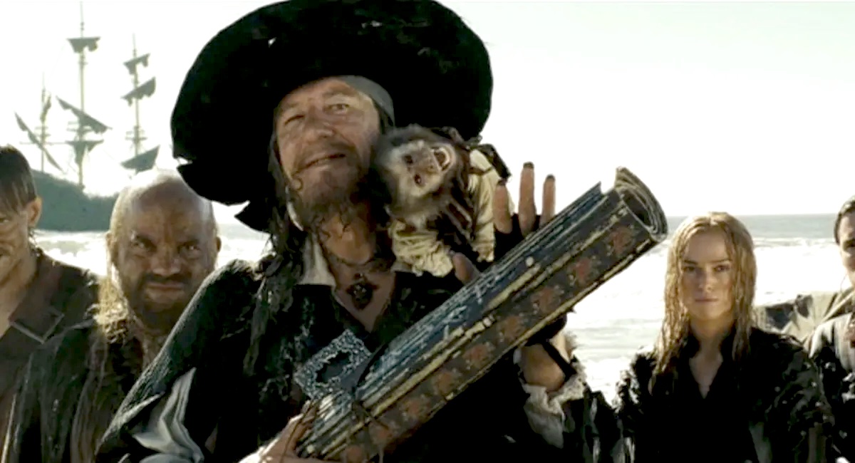 Geoffrey Rush as Barbossa in Pirates of the Caribbean