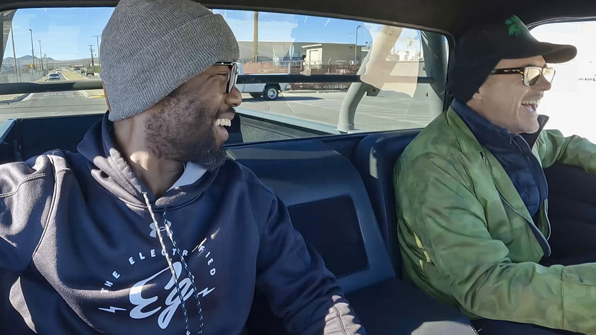 Rich Benoit and Robert Downey Jr. in Downey's Dream Cars