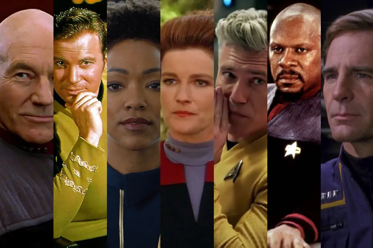 Composite image of all 'Star Trek' captains.