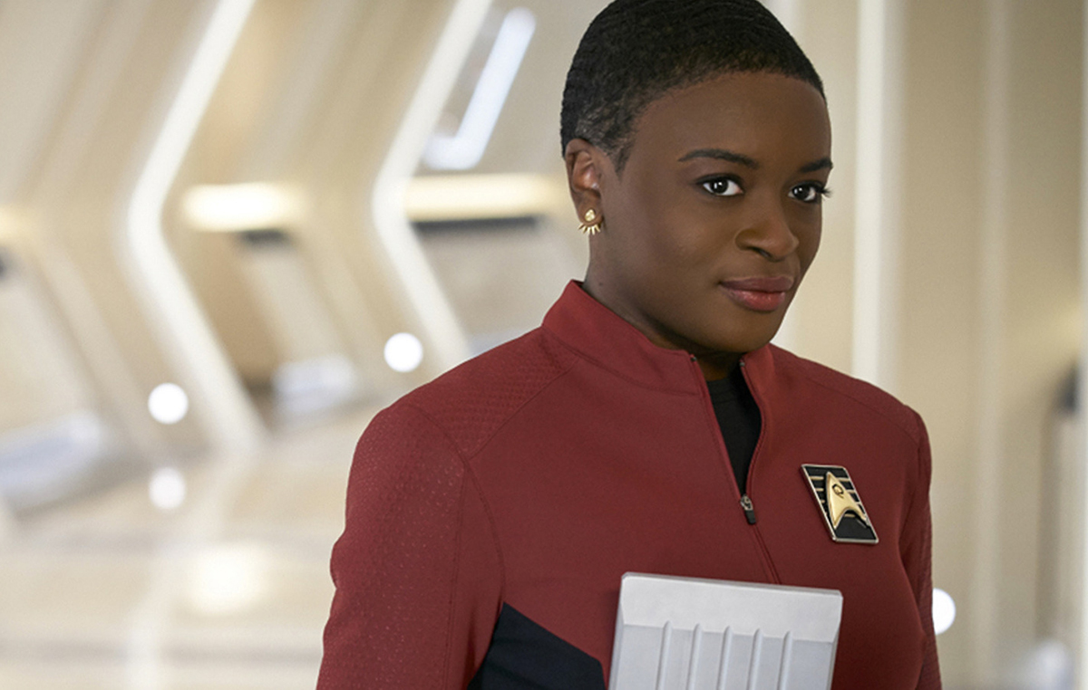 Celia Rose Gooding as Uhura in Strange New Worlds