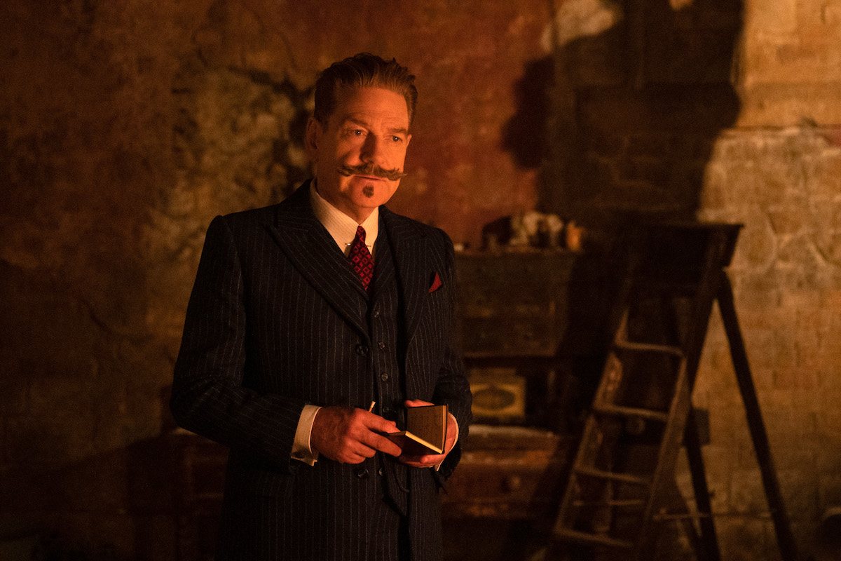 Kenneth Branagh as Hercule Poirot in 20th Century Studios' A HAUNTING IN VENICE. Photo by Rob Youngson. © 2023 20th Century Studios. All Rights Reserved.