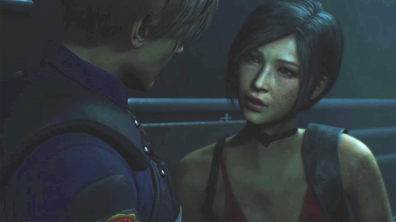 Ada Wong with Leon Kennedy in Resident Evil 2 Remake 