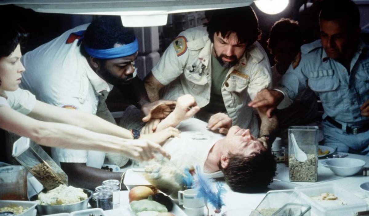 The chestburster scene in Alien (20th Century Fox)