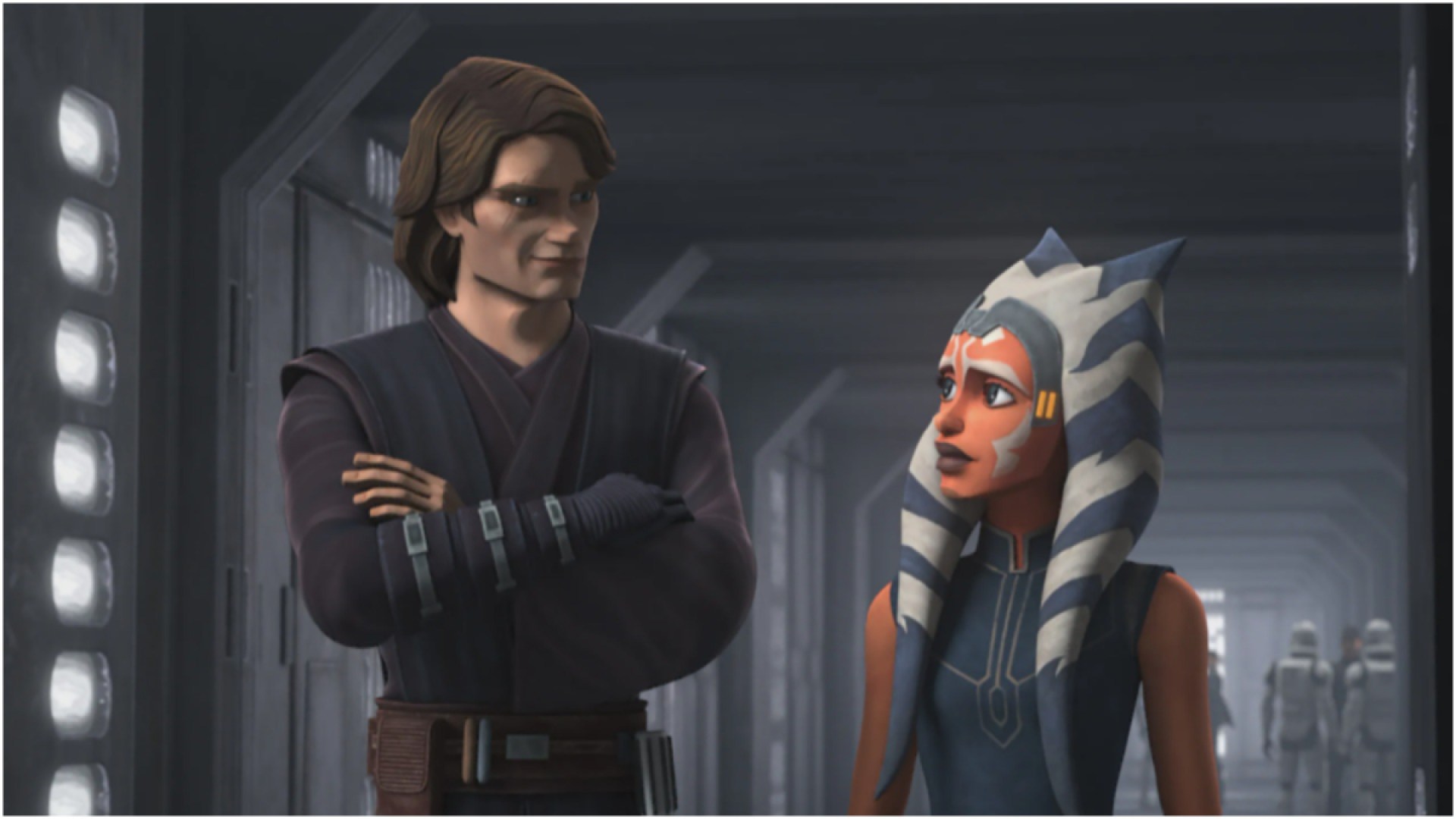 Anakin and Ahsoka in 'The Clone Wars'