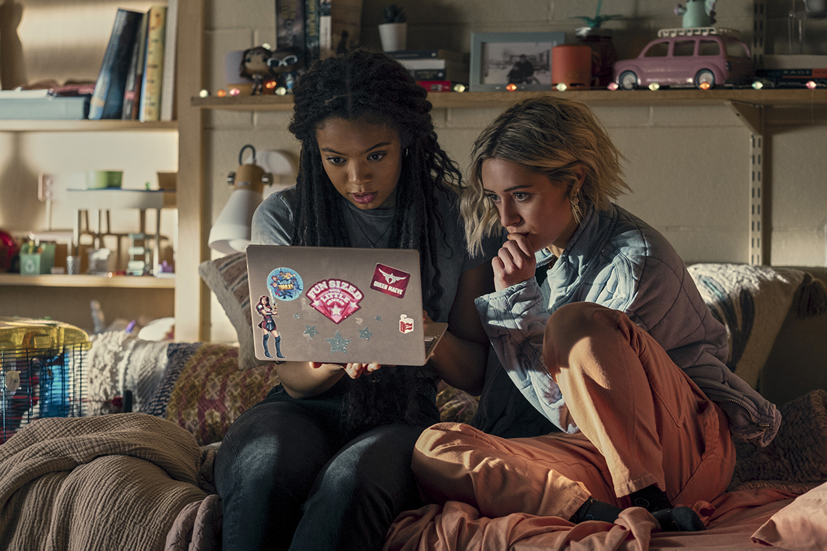 Jaz Sinclair (Marie Moreau) and Lizze Broadway (Emma) in Gen V on Prime Video