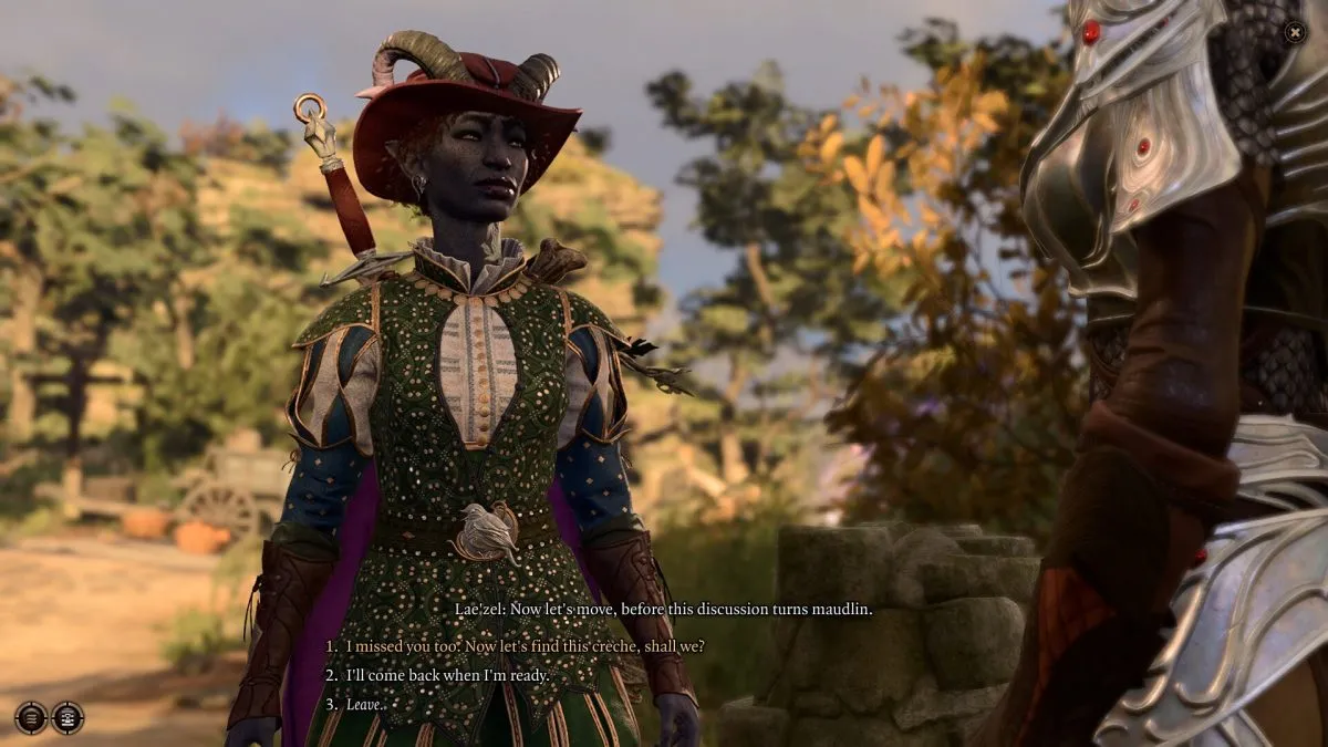 Ellesmera in the cutest bard outfit out there in Baldur's Gate 3