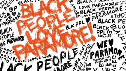 Black People Love Paramore graphic in the style of their album Riot!