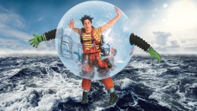 Jake Gyllenhaal's 'Bubble Boy' hovering over the ocean