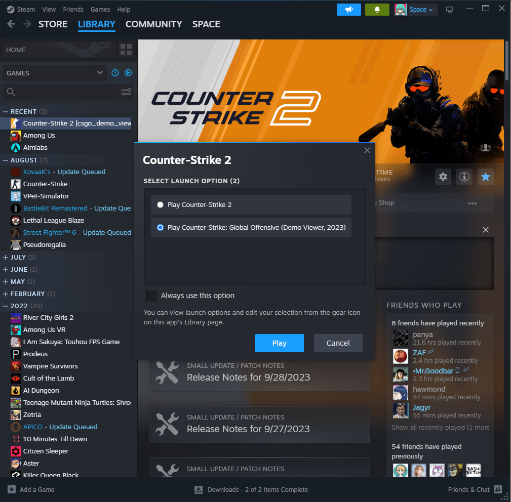 Accessing the Counter-Strike: Global Offensive demo viewer