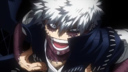 Dabi grins and laughs maniacally in 