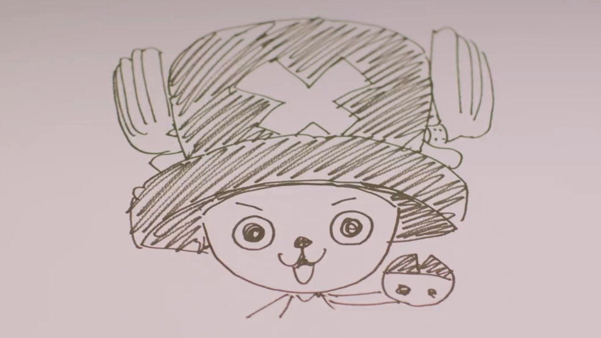 Eiichiro Oda's drawing of Tony Tony Chopper in 'One Piece'