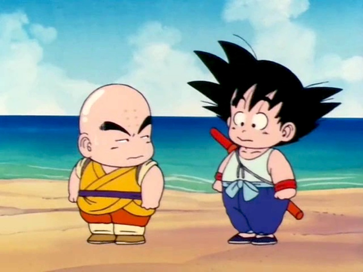 Goku meets Krillin.