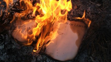 House of Leaves on fire