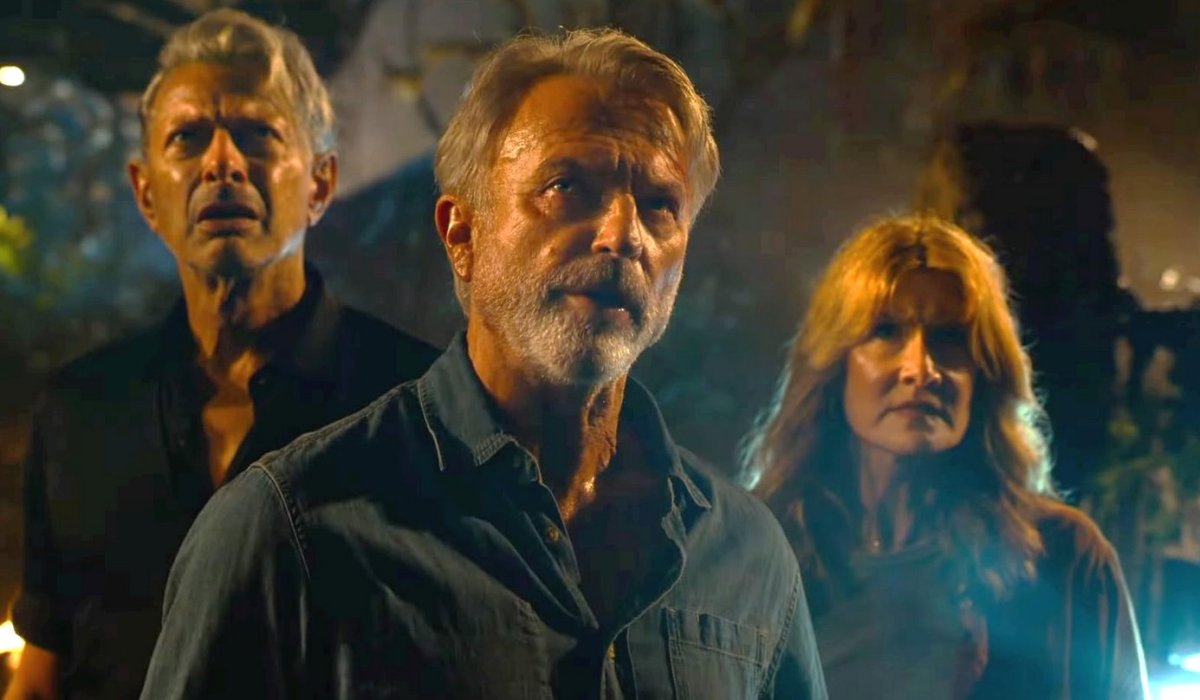 Jeff Goldblum, Sam Neill and Laura Dern in Jurassic World Dominion (Universal)