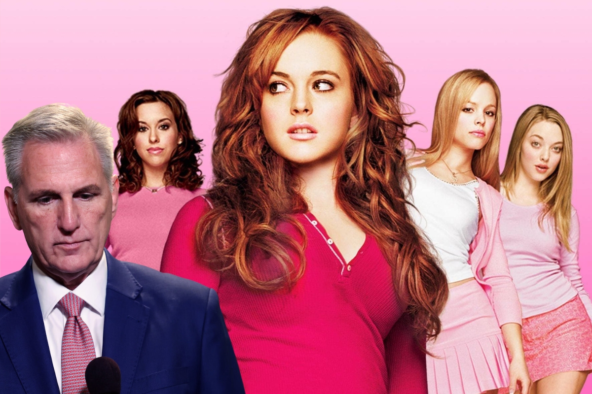 Kevin McCarthy Mean Girls Motion Left in Bathroom