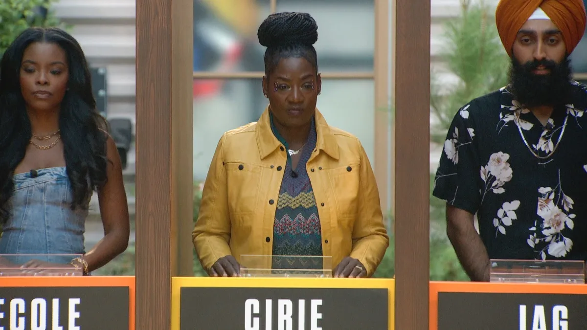 Mecole, Cirie, and Jag during the Big Brother 25 Week 6 Head of Household Competition