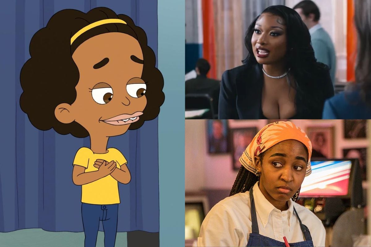 Missy from Big Mouth gazing at her VA Ayo Edebiri (The Bear) and Megan Thee Stallion (Dicks: The Musical).