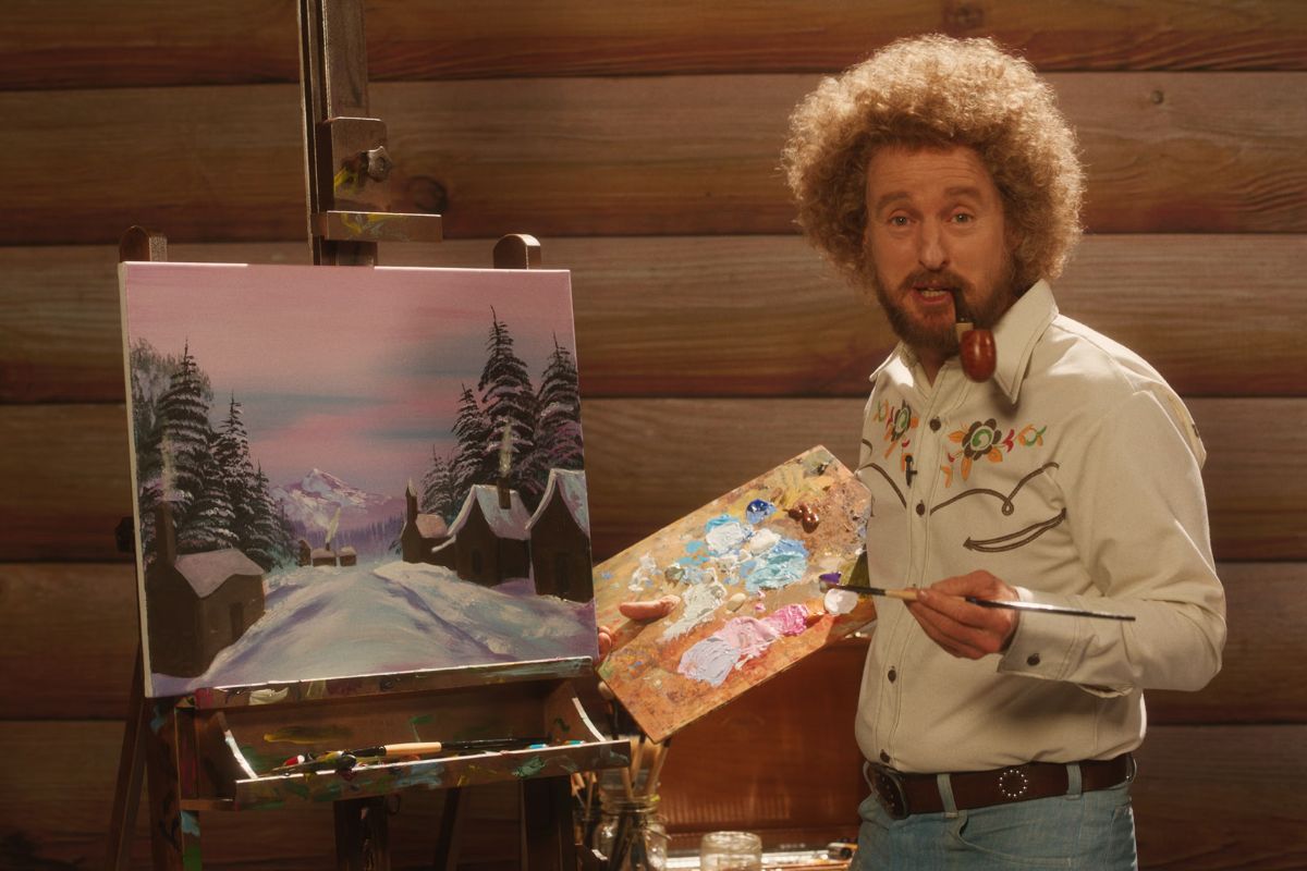 Owen Wilson as Bob Ross in 'Paint.'