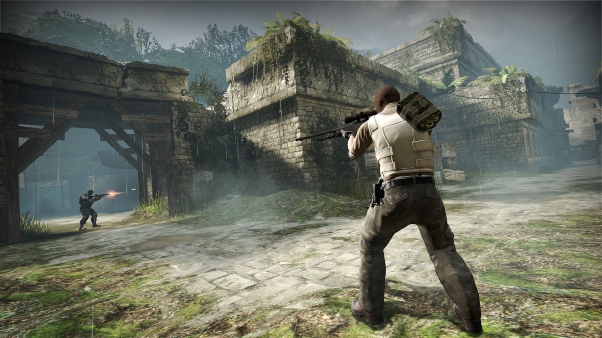 An AWPing terrorist in CS:GO