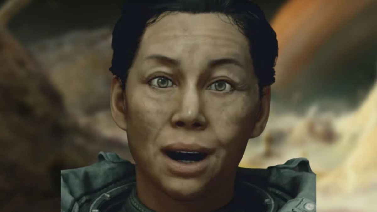 An NPC looks shocked in a screenshot from 'Starfield'